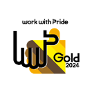 「work with Pride Gold 2024」ロゴ